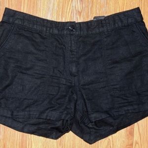 H&M Black Linen/cotton Shorts